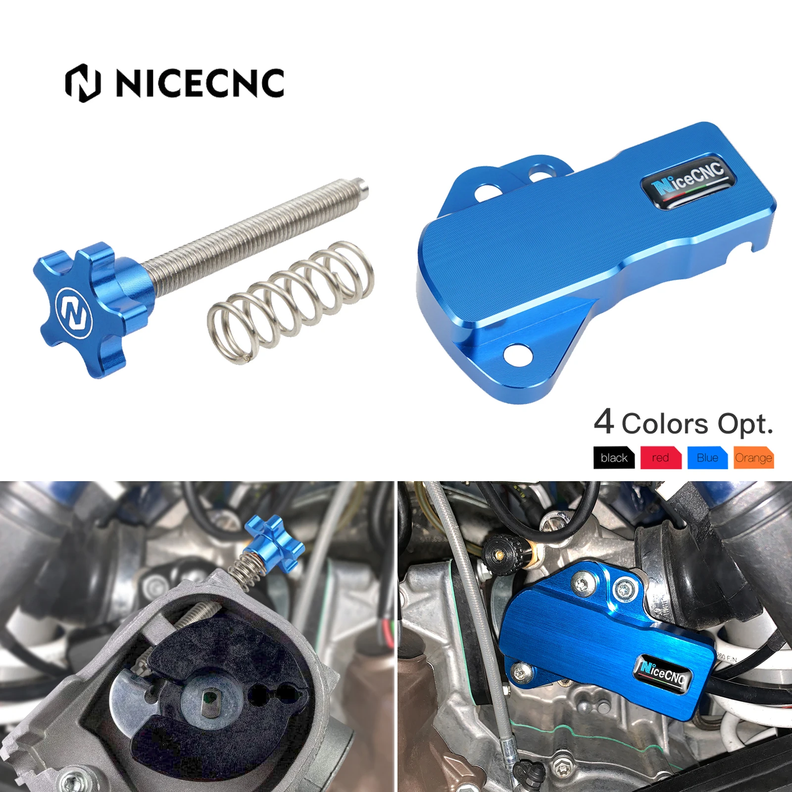 

NiceCNC For Husqvarna TE250i TE300i 2018-2023 TE150i 2020-2023 TEI 250 300 Idle Speed Screw Adjuster & TPS Sensor Guard Cover