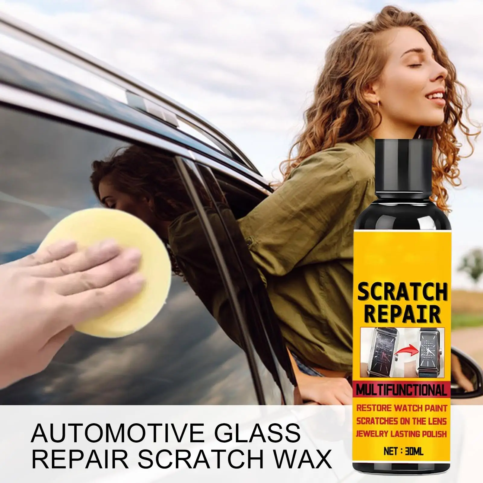 Glass Scratch Repair Applicable 30ml Coating Wax Restorer Restoring Luster For Car Glass Doors Glasses Watches Scratch Paste
