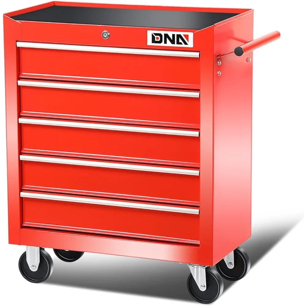 new DNA MOTORING TOOLS-00263 5-Drawer Plastic Top Rolling Tool Cabinet with Keyed Locking System,13