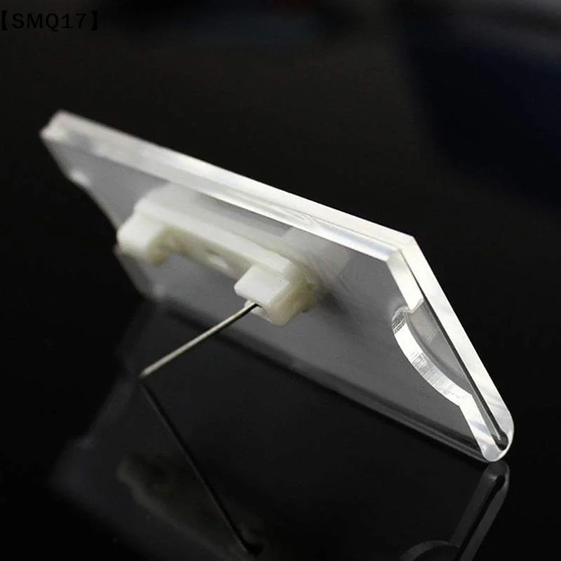 10/20/30Pcs Name Tag Blank Name Badges Acrylic Name Tag Holders 70x30mm Insert Blank Acrylic Nameplate【SMQ】