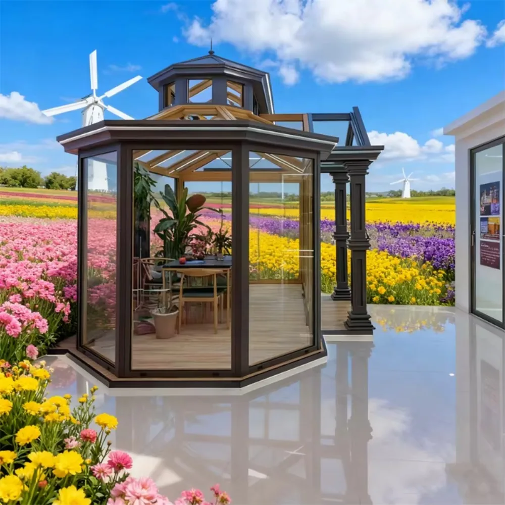 Modern Aluminum Hardtop Pergola, Waterproof UV Resistant Outdoor Gazebo Canopy for Backyard Garden Patio All Weather Shelter view 3