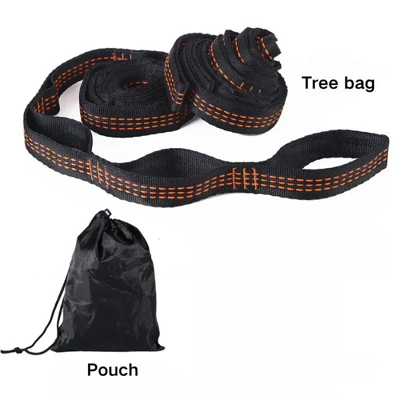 Outdoor Hammock Special Strap Multi Ring Set Tree Strap Hammock Rope High-strength Polyester Nylon Tree Strap