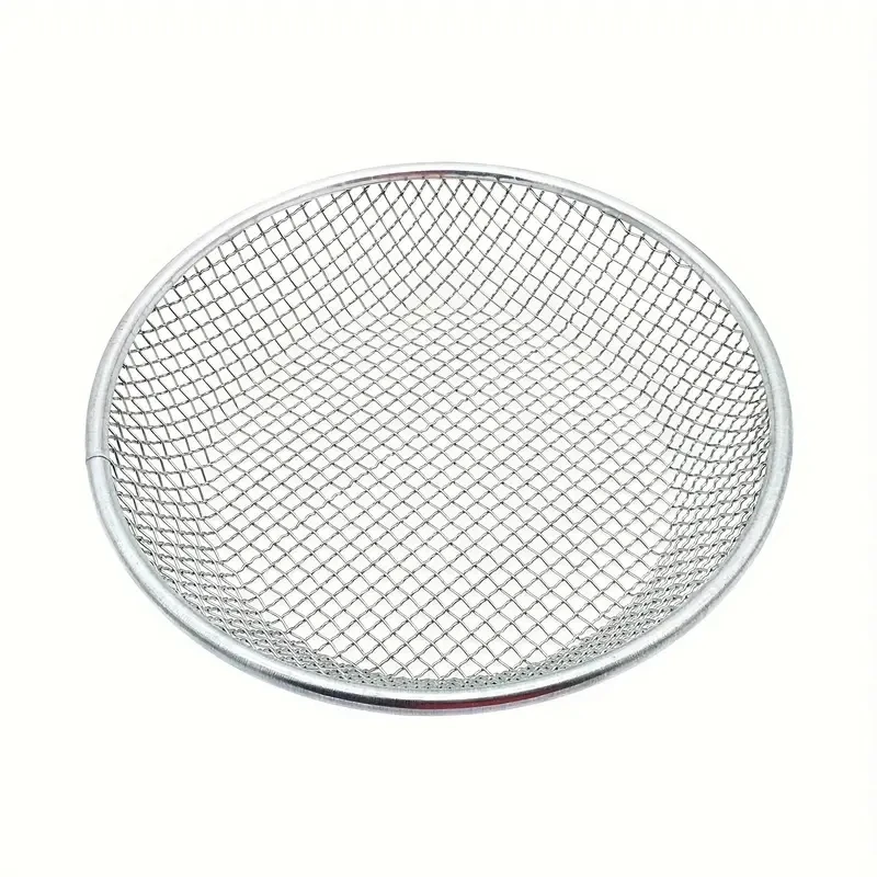 1pc 13.78-inch Round Stainless Steel Soil Sifter, Dual Mesh, Garden Sieve Tool For Separating Soil, Rocks, Compost, And Sawdust