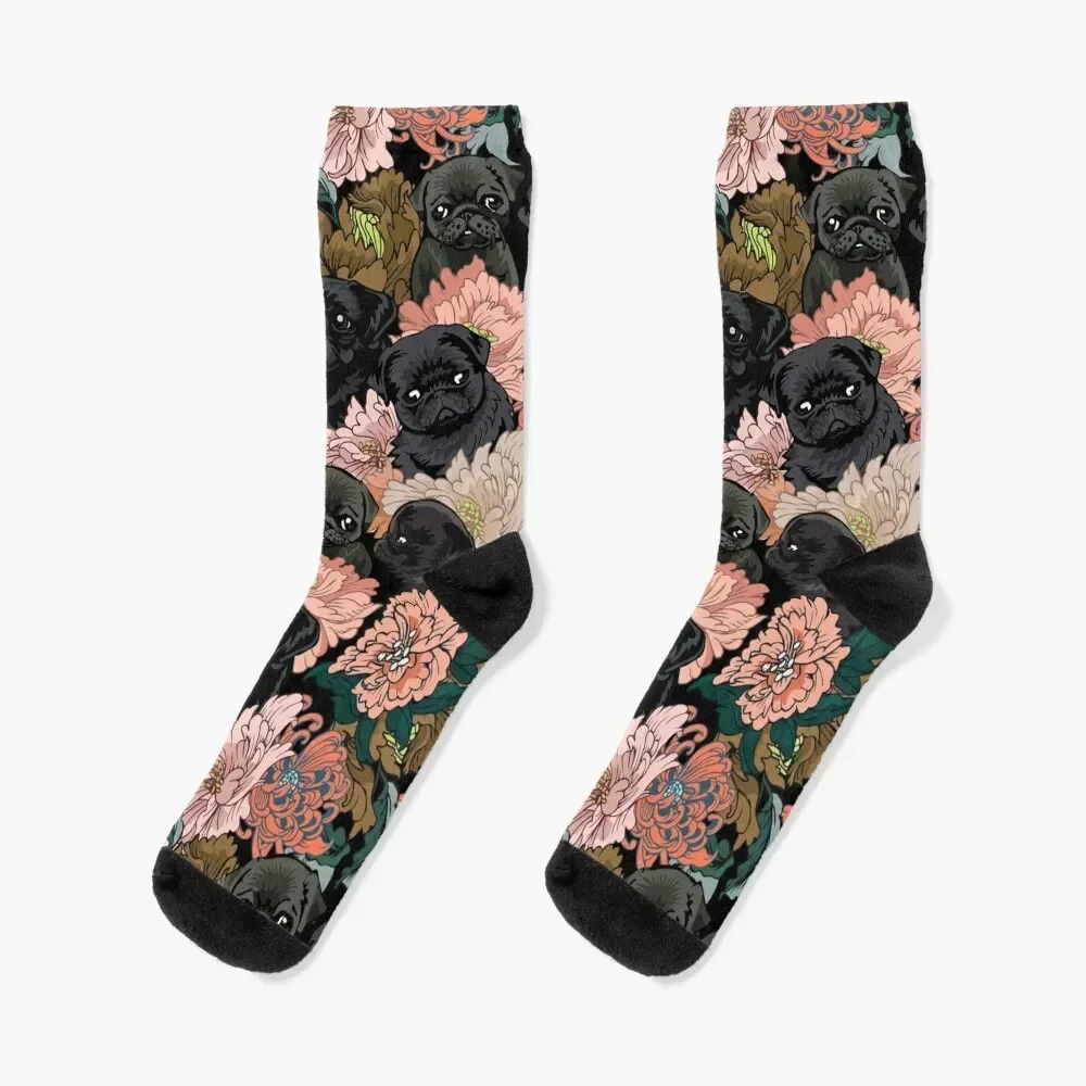 

Because Black Pug Socks tennis set basketball funny gifts Male Socks Women's