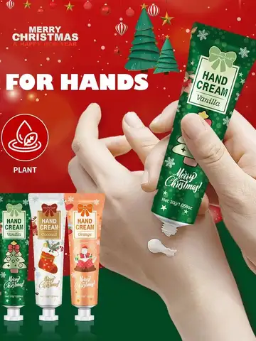 Christmas gift 5/box hand cream set, cream texture, hand cream travel pack, durable moisturizer-30g/piece gift for women