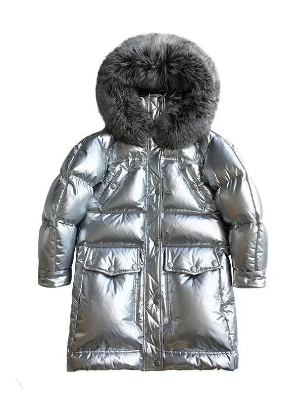 Winter European New Women's Down Jacket Loose Commuter Hooded Windproof Waterproof Jacket