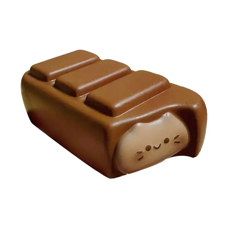 Chocolate Bar Squish Toy Squeeze Chocolate Slow Rising Pinching Toy Ultra-Soft Cute Venting Fidget Biscuit Squish Dessert For