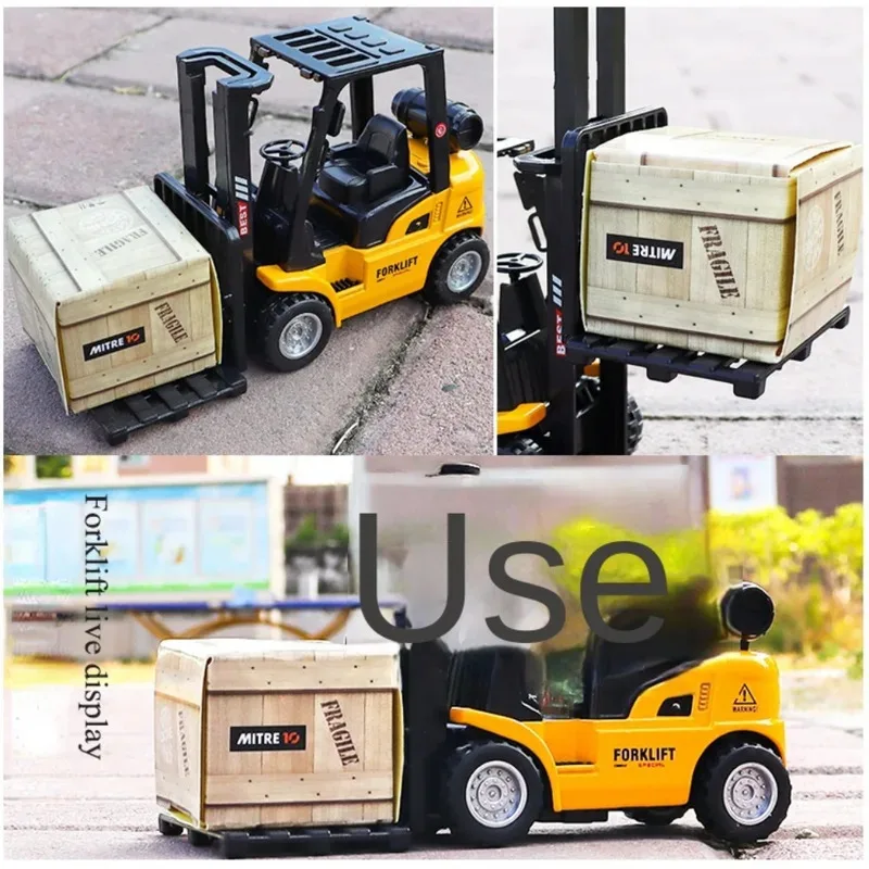 Carretilla elevadora para niños, modelo de camión extraíble, juguetes, vehículo de ingeniería, coche de aleación para niños, Navidad, cumpleaños