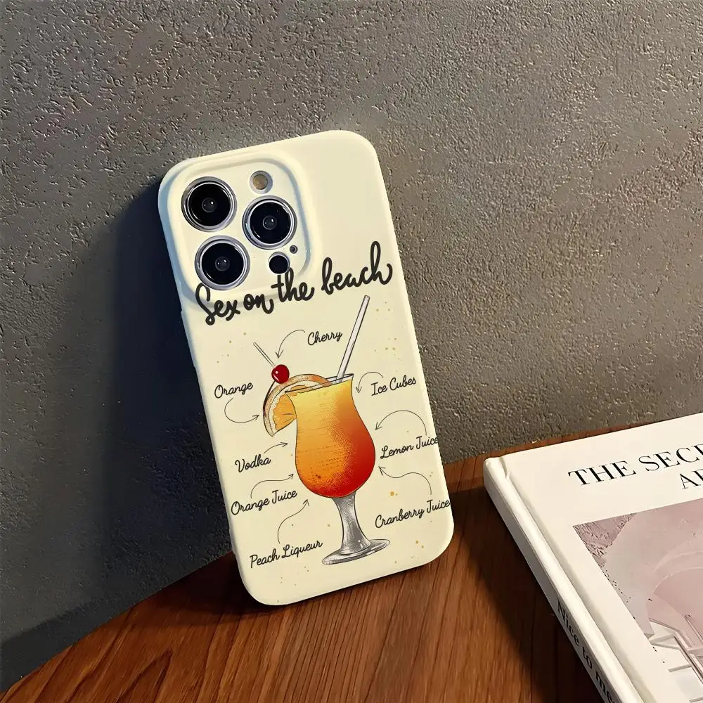 

Modern cocktail wine Phone Case Phone Case For IPhone 16 15 14 13 12 11 Pro Max X XR XSMax 7 8 Plus Glossy Film Hard PC Cover