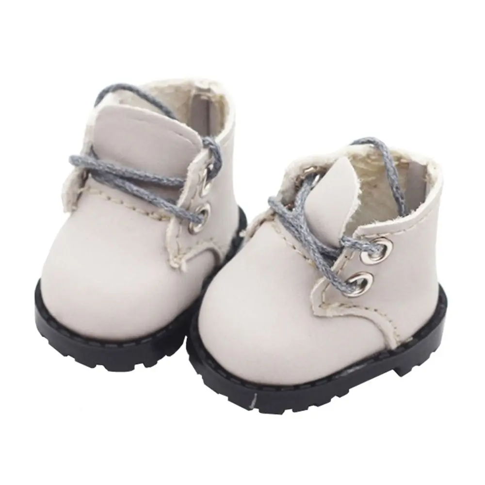 Mode 3.8CM pour chaussures de poupée Labubu remplacement à la main poupée doigt chaussures bricolage poupée accessoires poupée en cuir chaussures coton poupée