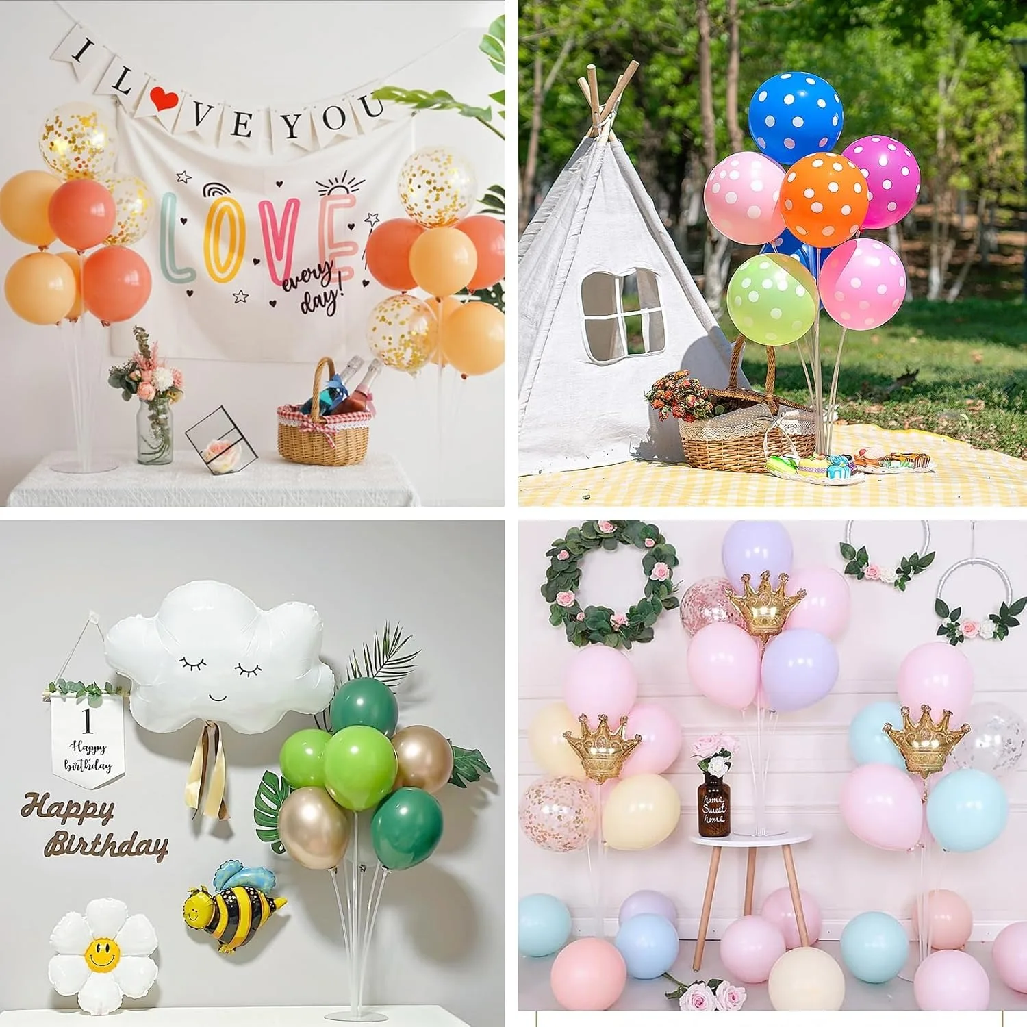 Balloon Stick Holder Is For Home Room Desktop Center Decoration Birthday Party Weddings Baby Welcoming Parties Anniversary Decor