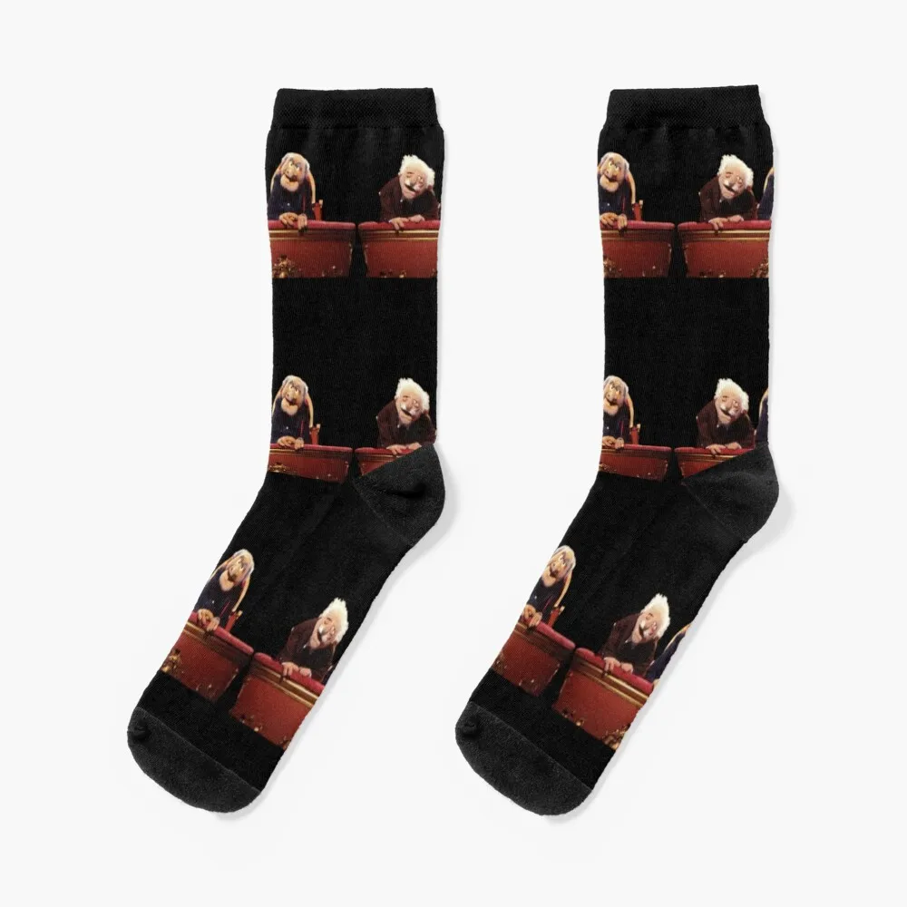 Statler and Waldorf kaus kaki vintage Pria Wanita, Kaos Kaki olahraga santai ujung kaki lari