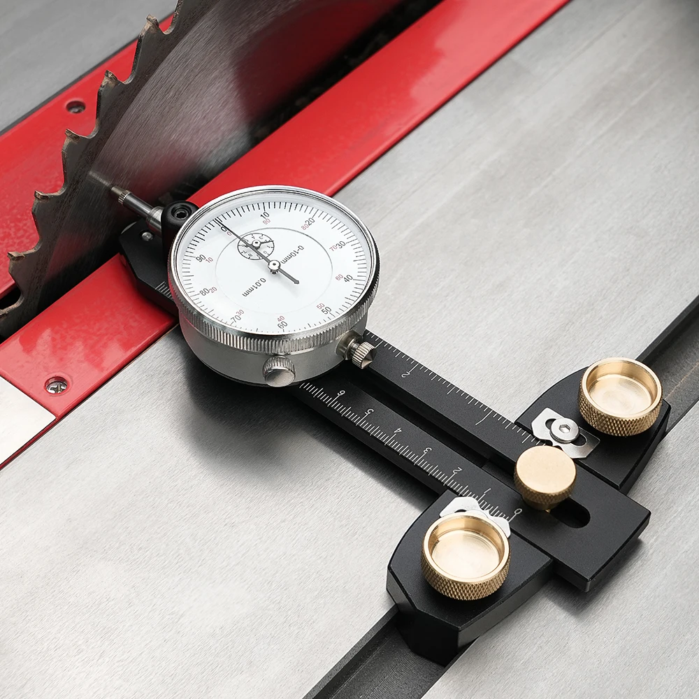 Aluminum Alloy Table Saw Dial Gauge Corrector for Saw Table Saw Blade Parallelism Correction Woodworking Tool