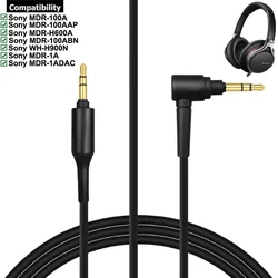 OFC Replacement Aux Cable Extension Cord For Sony MDR-100A MDR-100AAP MDR-H600A MDR-100ABN WH-H900N MDR-1A MDR-1ADAC Headphones