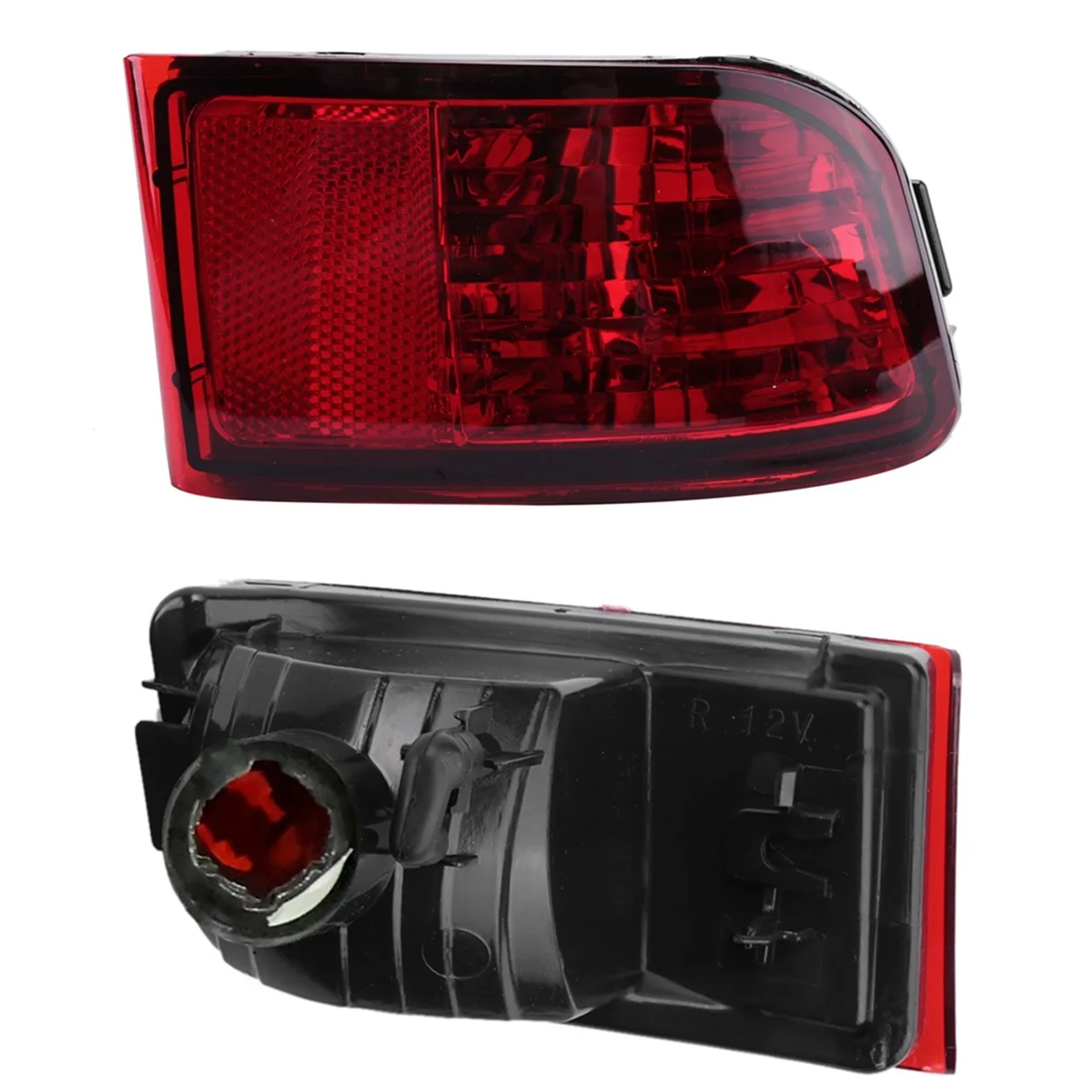 Para toyota land cruiser prado 120 lâmpada traseira 2002-2009 pára-choques traseiros refletores luzes sem lâmpada luz traseira luz traseira escudo