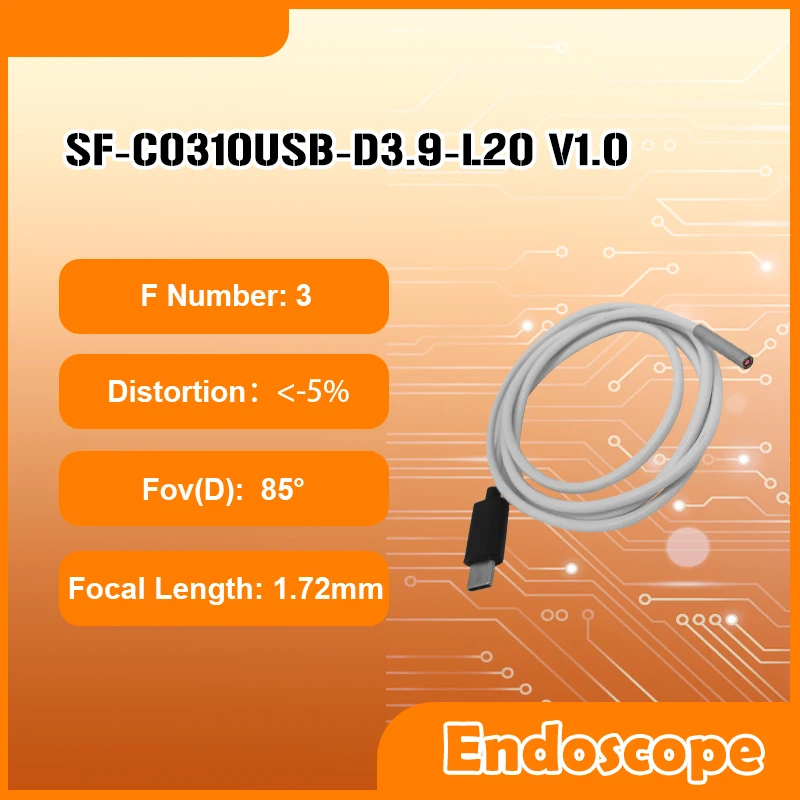 

GOOD Factory Integrated 720P VGA Sensor 85 Degrees Flexible Endoscopy Mini LED CSI Endoscope Camera HD Module With Shell