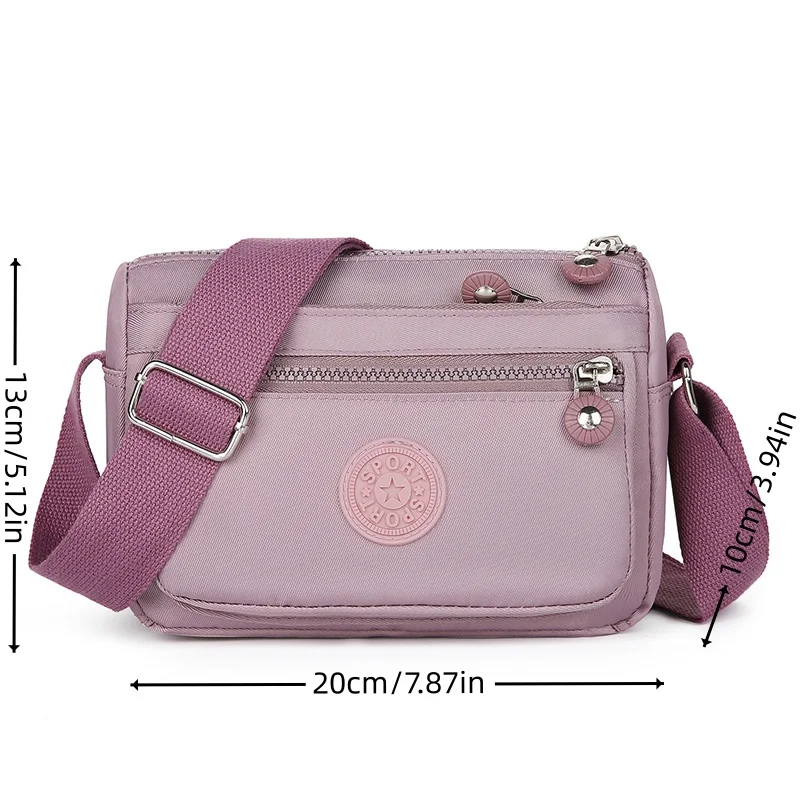 Nylon Shoulder Bag New Lightweight Small Square Bag Anti Splash Casual Crossbody Women's Bag