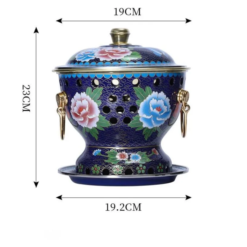 Cloisonn One Person Enamel Hot Pot Small Hotpot Separate Meal Hot Pot Household Single Person Portable Inner Copper Pot ZI536 view 6