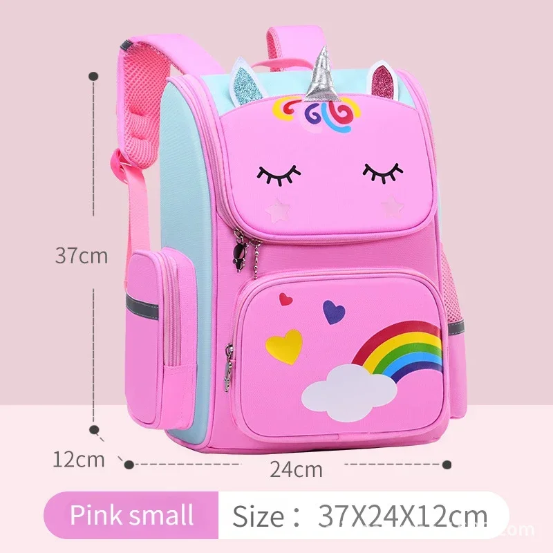 Mochila escolar grande para estudiantes, morral bonito de unicornio de dibujos animados, bolsas para libros de escuela primaria para niñas