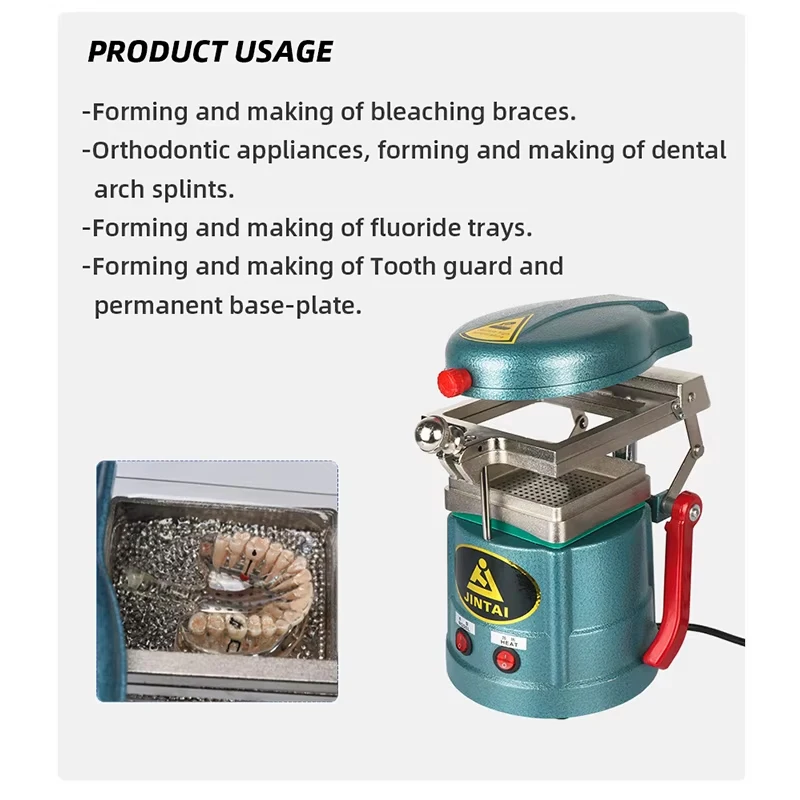 220V/110V 1000W Dental Lab Vacuum Forming Molding Machine Dental Laminator Oral Material Making Tool Dental Model Heat Teeth - view 5