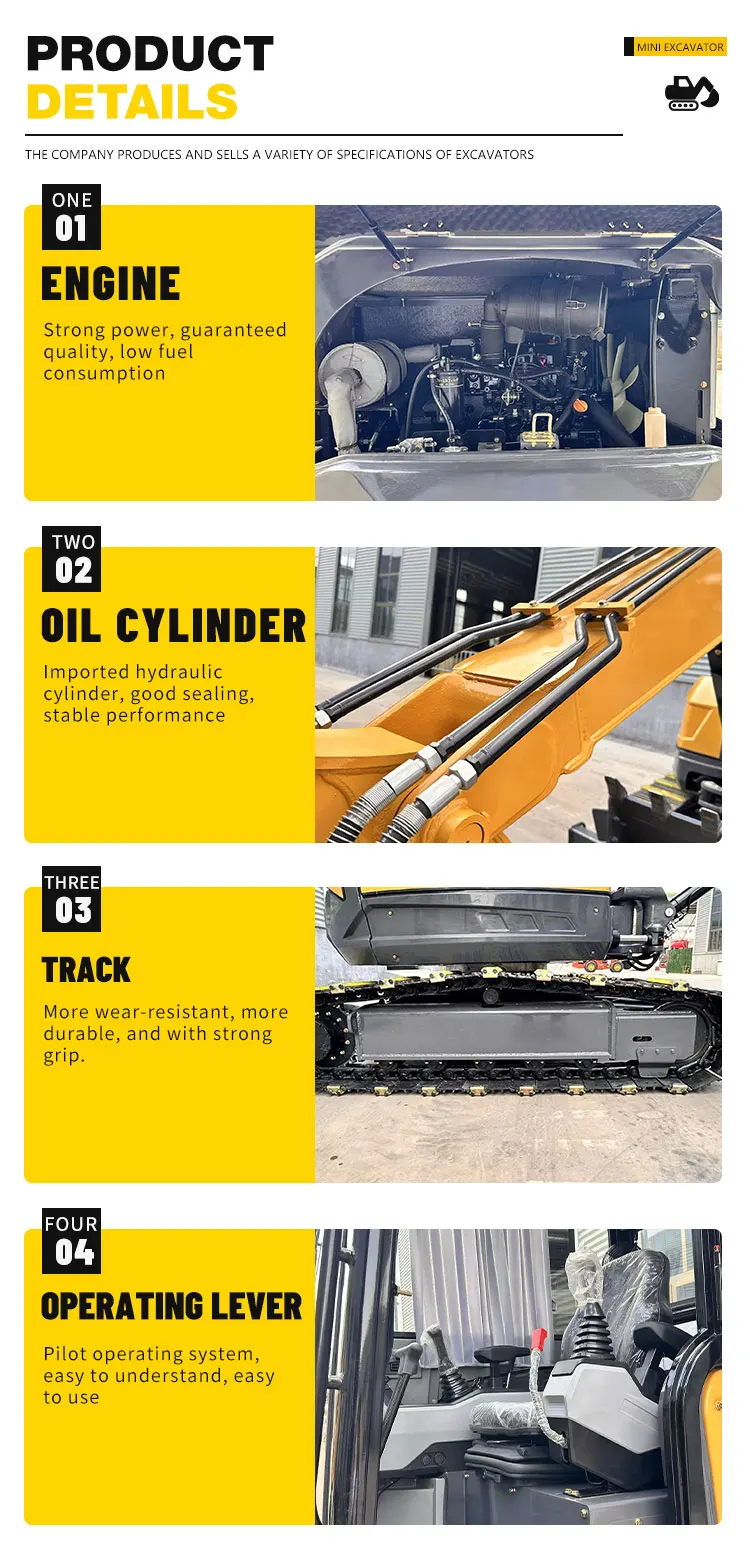 Kostenloser Versand: Hydraulischer 7-Tonnen-Hochleistungsbagger, 8-Tonnen- und 10-Tonnen-Schaufelbagger – Detail 6