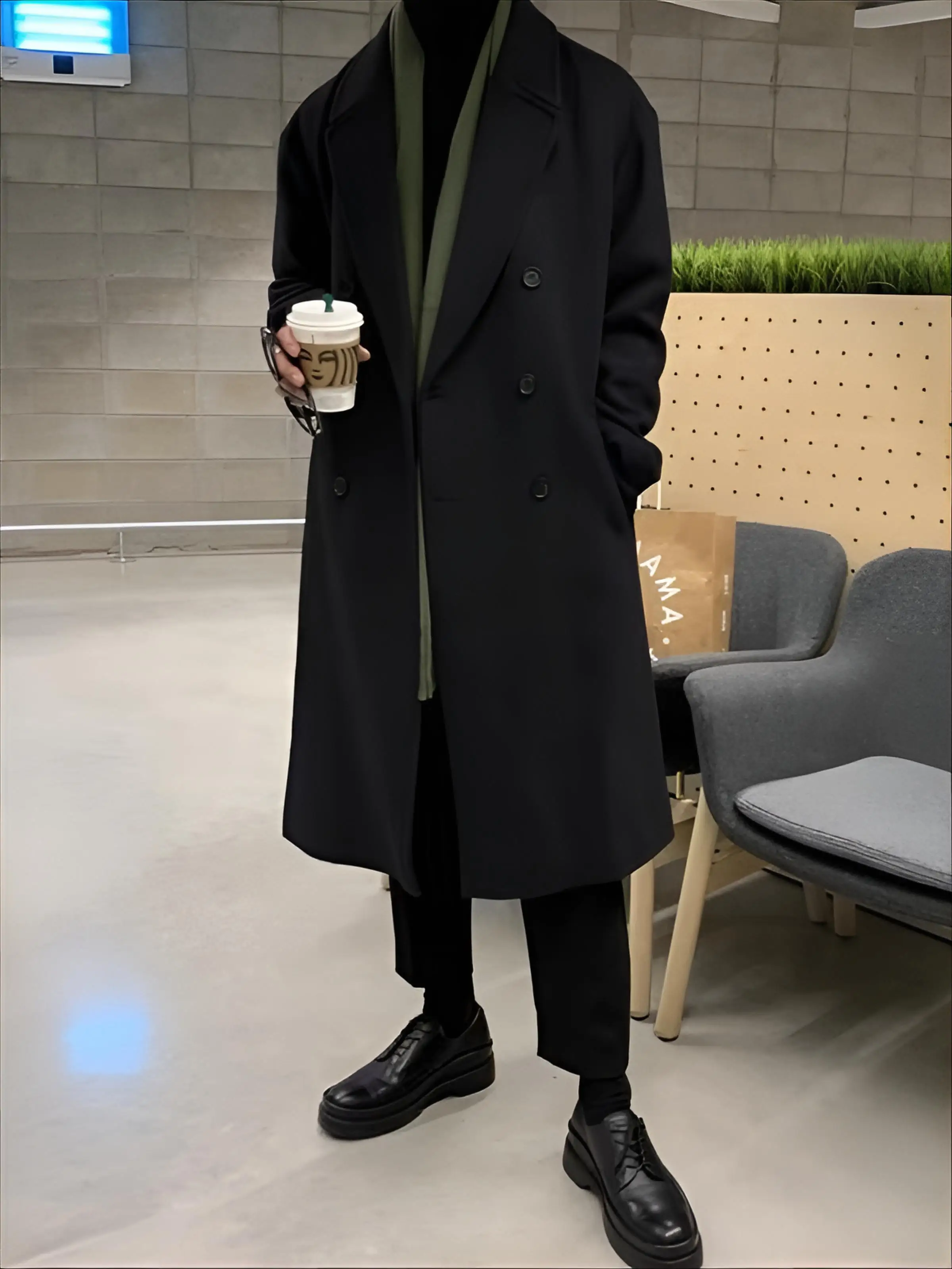 

Пальто из шерстяной смеси в корейском стиле для мужчин: популярная, долговечная и актуальная мода