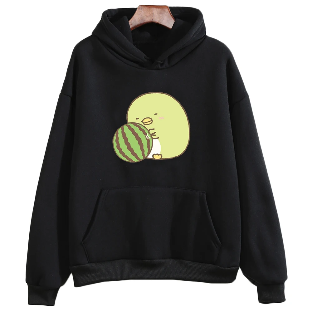 Felpe con cappuccio da donna/uomo Sumikko Gurashi Felpa con animali e anguria Kawaii Stampa grafica Pullover a maniche lunghe Top carini per ragazza