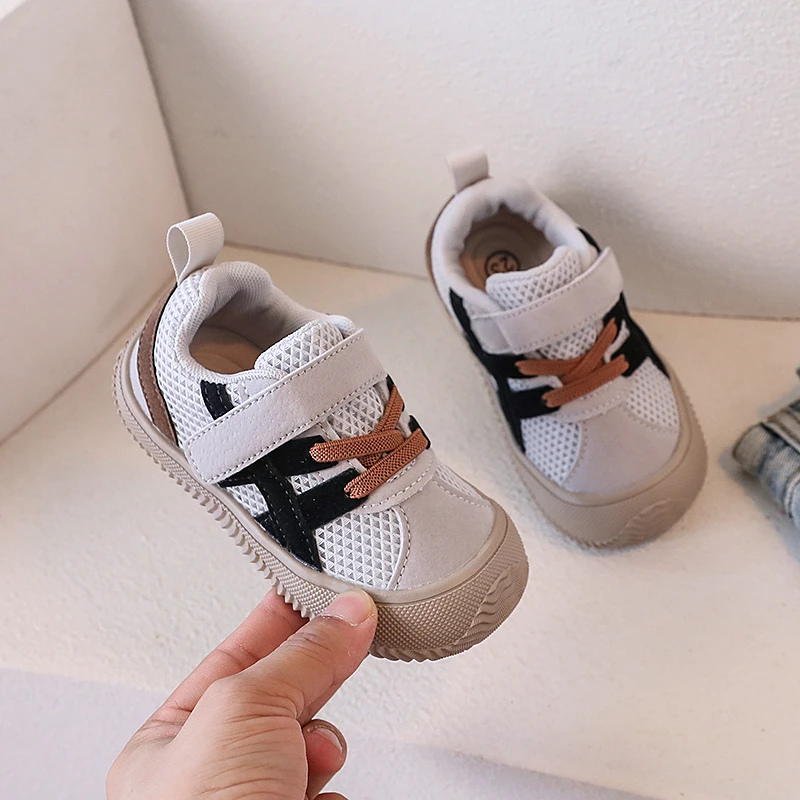 Children\'s Baby Sports Sandals Summer Mesh Boys Girls Little White Shoes Soft Non-slip Baby Sandals Kid Single Mesh Shoes