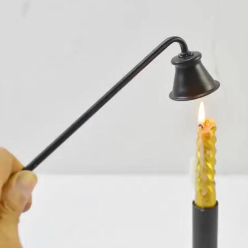 Candle Snuffer Stainless Steel Smokeless Candles Wick Bell snuffer Put Off flame Tool Cutter Black Gold Rose Silver Decoration