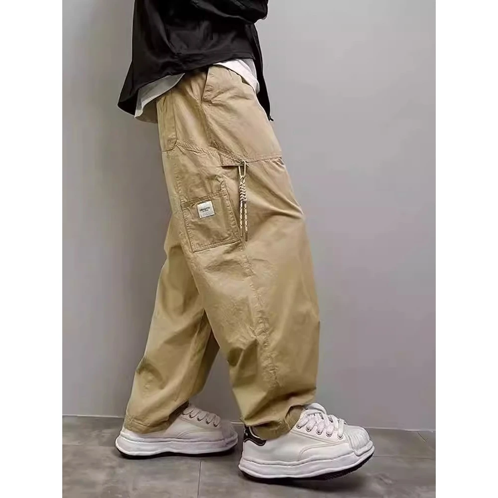 

Extra Large 300 Pou Japanese Sle Casual Loose Straight Leg Workwear Trousers Men's Faion Retro Cool All-Match Pants