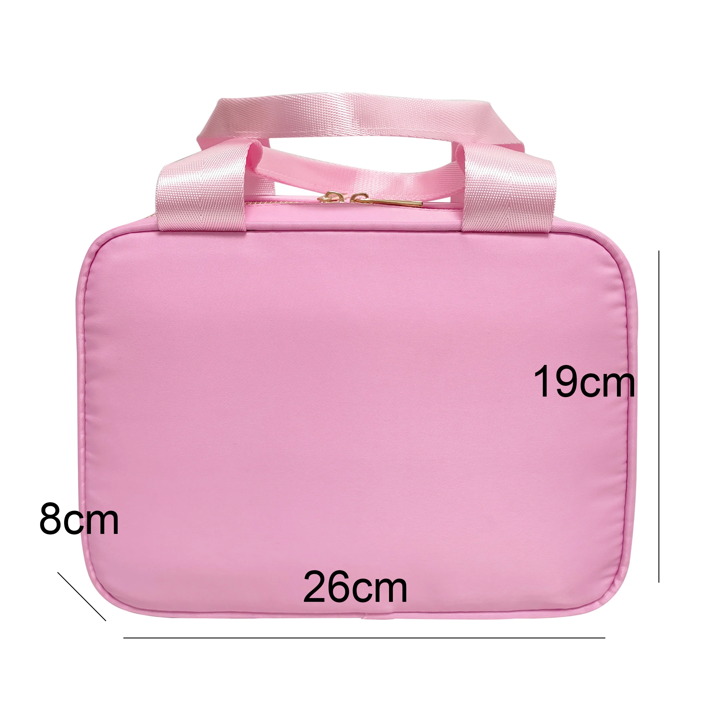 Nylon Floral Print Insulated Lunch Bag Reusable Cooler Tote Bag Preppy Lunch Handbag for School Travel Picnic