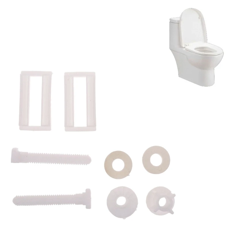 2 Pieces Universal Toilet Lid Screw Hinges Tool Toilet for SEAT Fixing Screwbolts Toilet Connector Hardware Easy to Inst