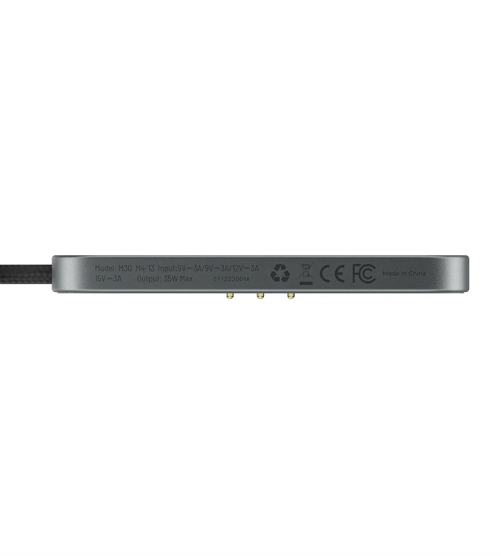 شاحن لاسلكي مغناطيسي M30 لجهاز iPad Pro/iPad Air شاحن موصل ذكي للشحن السريع مع كابل USB-C بطول 5.56 قدم (محول ليس)