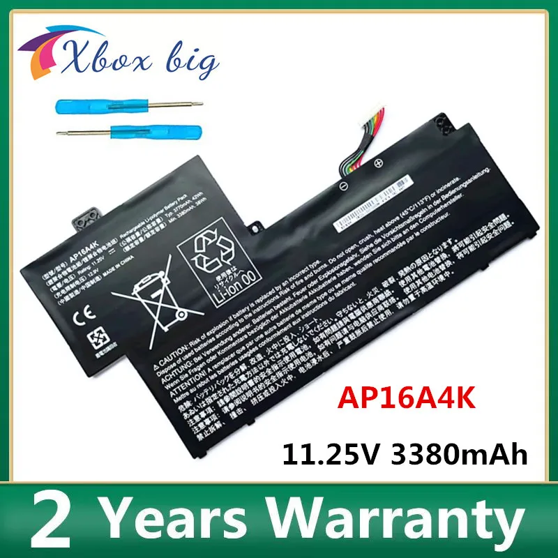 AP16A4K Laptop Battery For Acer Swift  ASPIRE 11 AO1-132 SF113-31-P865 SF11 NE132 N16Q9 KT.00304.003 11.25V 3770mAh