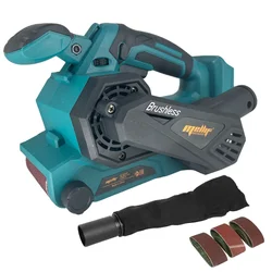 Cordless Belt Sander for Makita 18V Battery BL1830 BL1840 Brushless Power Sander Electric Sander Machine(tool only)