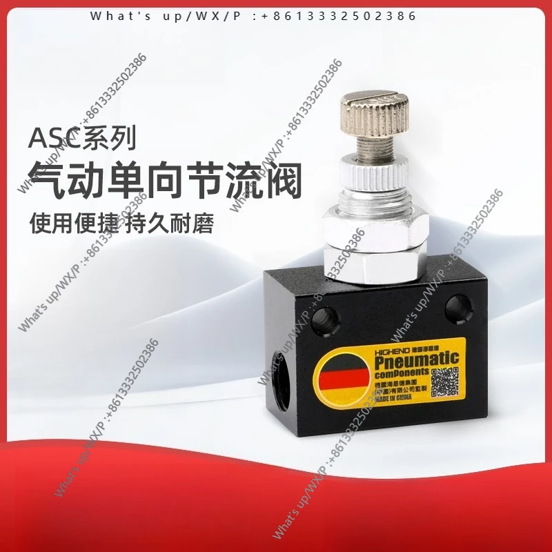 Pneumatic one-way throttle valve ASC-08/10/15 flow control valve cylinder speed control switch