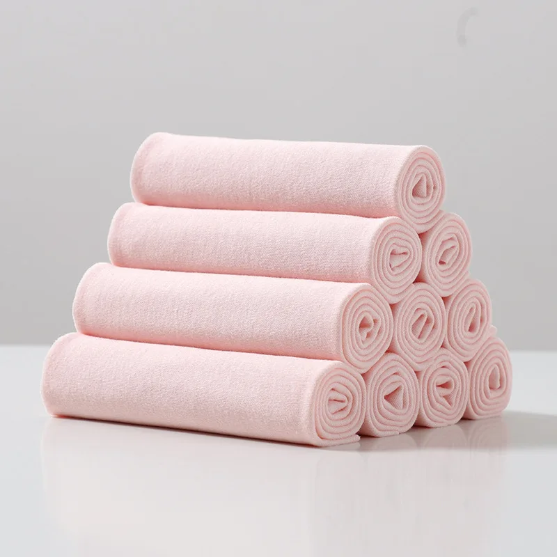 

10 шт./компл., подгузники из 100% хлопчатобумажной ткани для новорожденных, мягкие хлопковые однотонные моющиеся подгузники, ультра впитывающие многоразовые детские подушечки для мочи