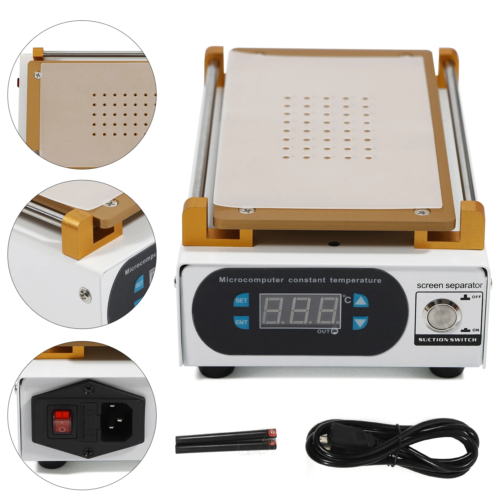 Mobile Phone LCD Touch Screen Remover Vacuum Separator Phone Touch Screen Repair Machine Double Suction Pump Super Suction 110V