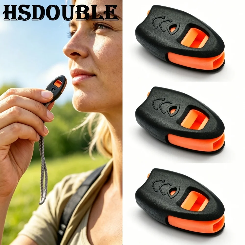 HSDOUBLE Emergency Survival Whistle Zipper Pull Clip, Loud Safety Whistle for Camping Hiking Kayak Fishing Outdoor Use
