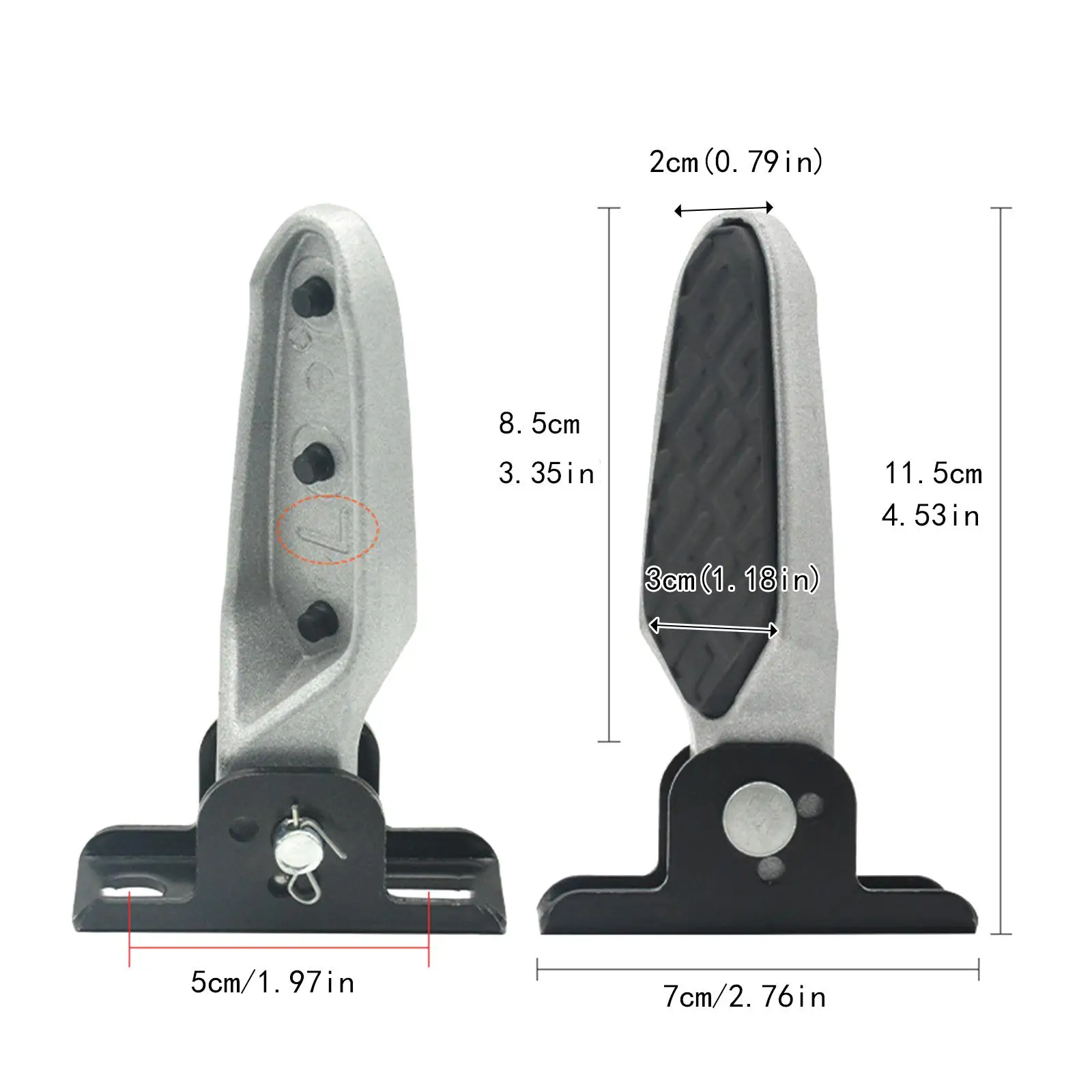 2 × أوتاد قدم خلفية للدراجة، دواسات قابلة للطي لاستبدال سهل الإعداد #6
