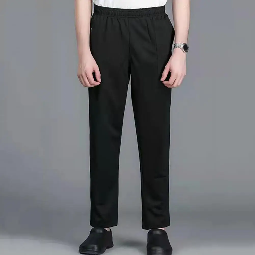 Pantaloni da cuoco Unisex larghi elastici in vita pantaloni da cuoco Unisex uniforme da ristorante vestibilità ampia servizio elastico pantaloni da cameriere cuoco