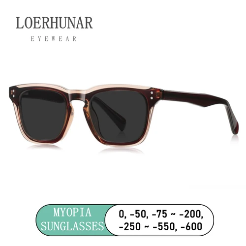 Gafas de sol para miopía de fibra de acetato de empalme de alta calidad para hombres y mujeres, gafas graduadas ópticas cuadradas de moda personalizadas