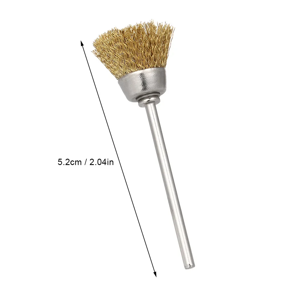 1 Pcs Gold Copper Nail Nail Bits Brush Electric Manicure Drills Cleaning Brush Milling Cutter Copper Wire Nail Art Accessories