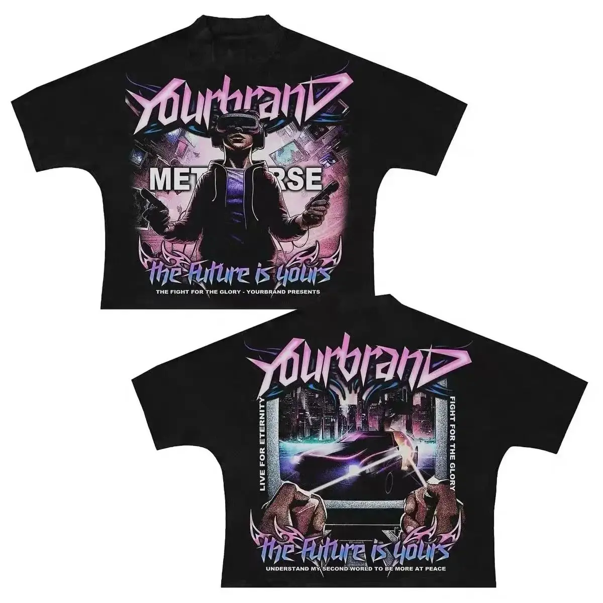 2025 Y2K نمط تي شيرت ريترو ستايل Harajuku القوطية الهيب هوب الرسوم المتحركة تي شيرت مطبوع الرجال والنساء الصيف بلايز عادية #2