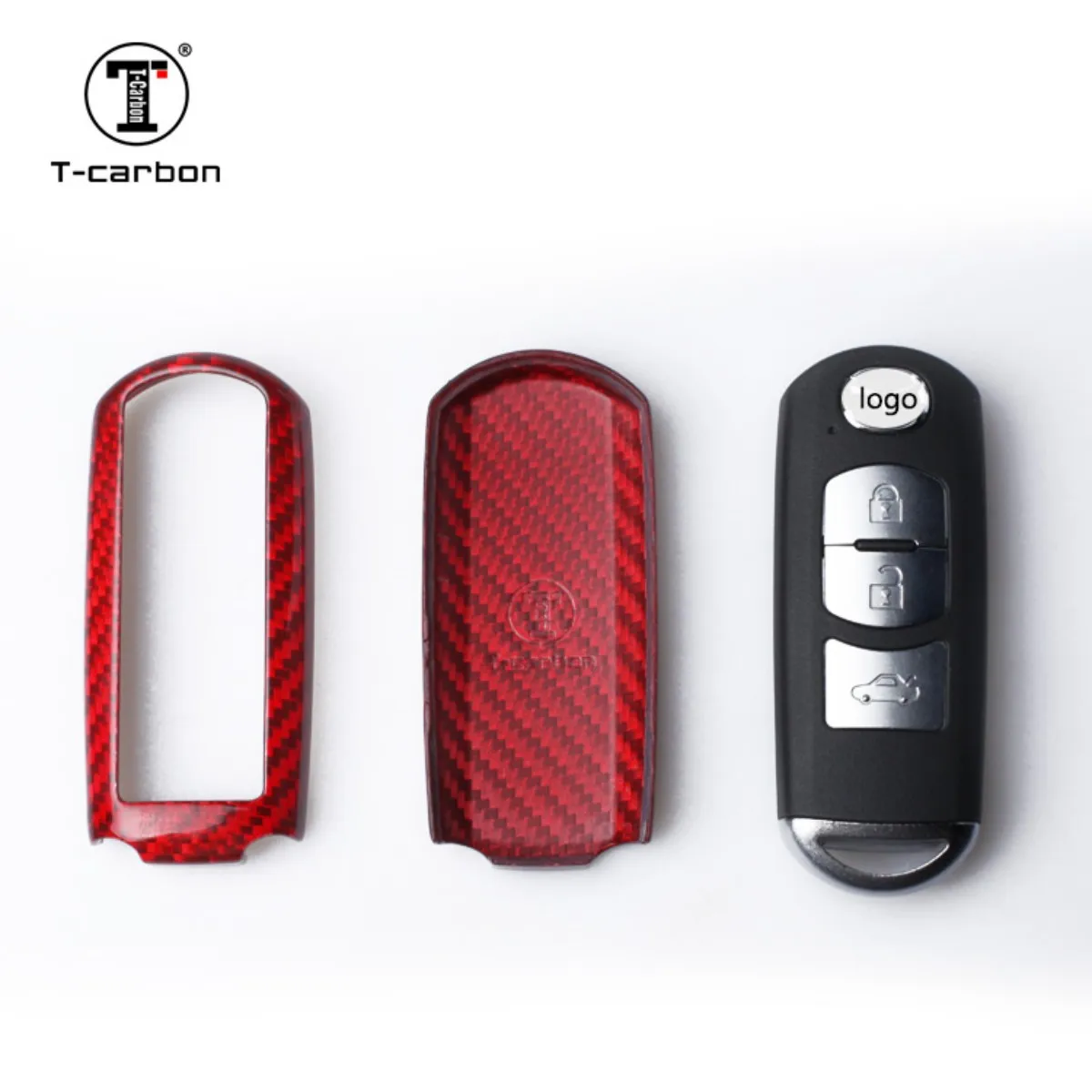 T-carbon Carbon Fiber Car Key Case Cover For Mazda 2 3 5 6 BL BM GJ Atenza Axela Demio CX-3 CX3 CX-5 CX5 CX7 CX-9 CX8