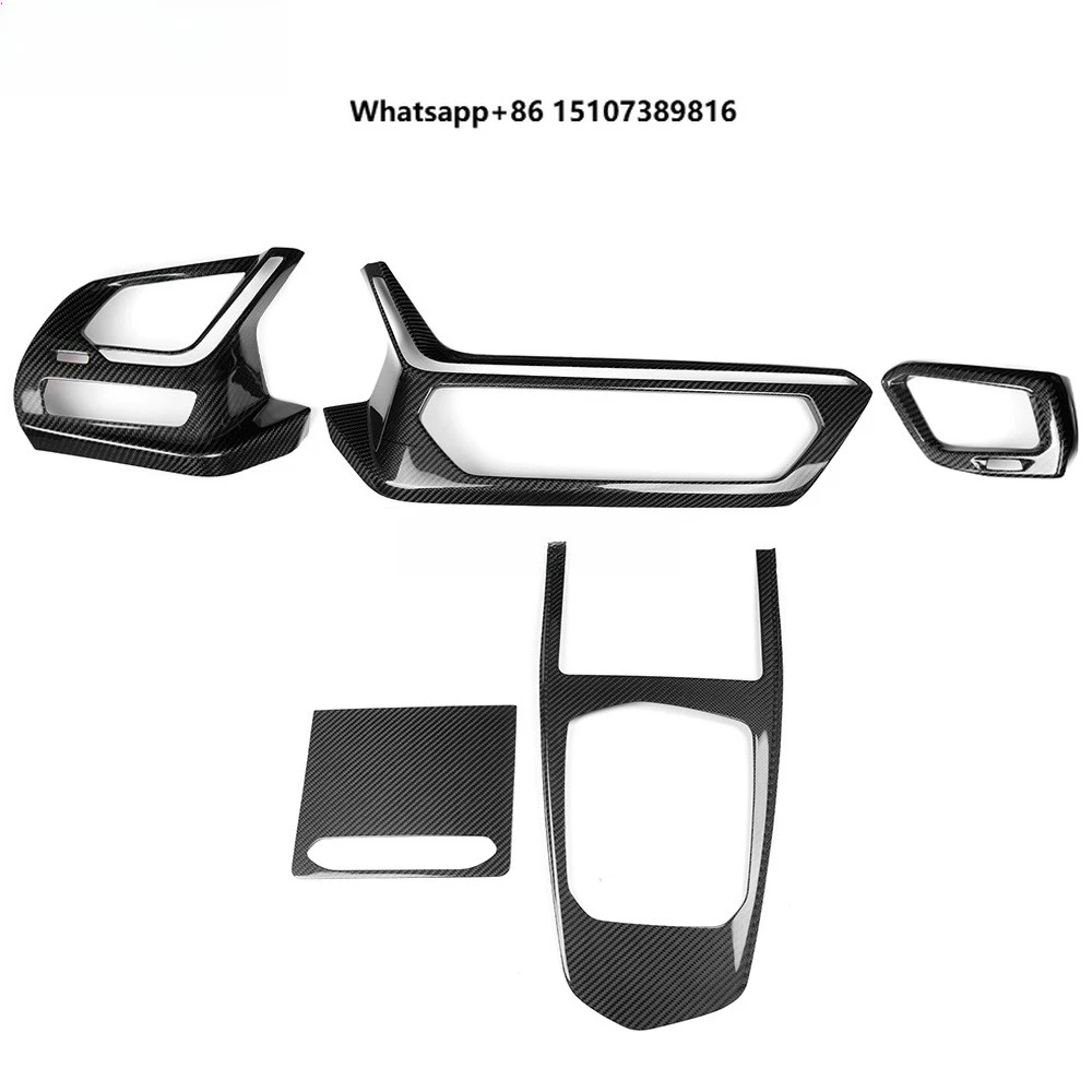 

Real Carbon Fiber Center Console Gear Shift Panel Trim for Z4 G29 2023 2024 2025 2026 Interior Accessories 5 PCS