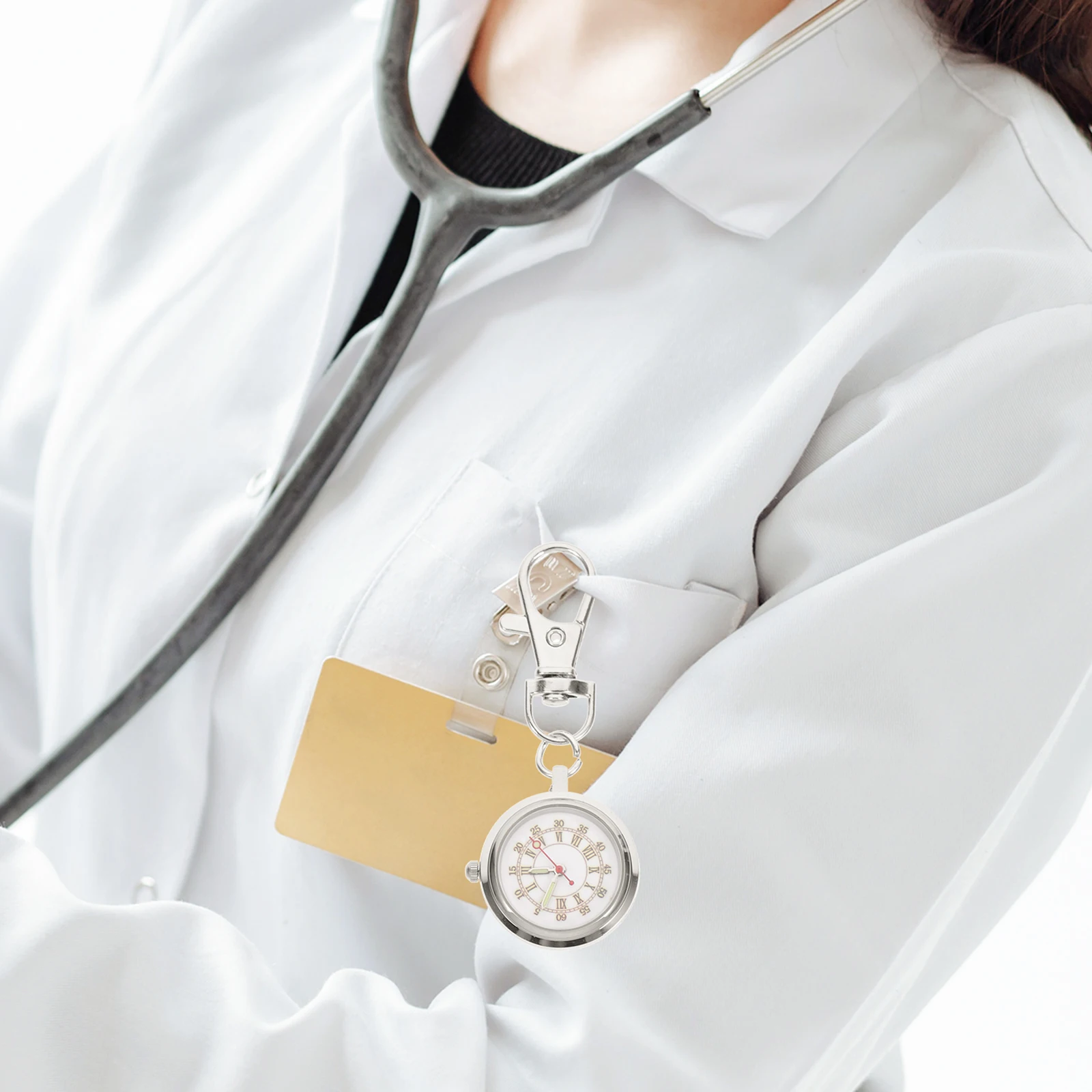 

Large Dial Clip on Watch Keychain Students Exam Watches Girls Kids Boy Backpack Alloy Hanging Watch Pocket Watches