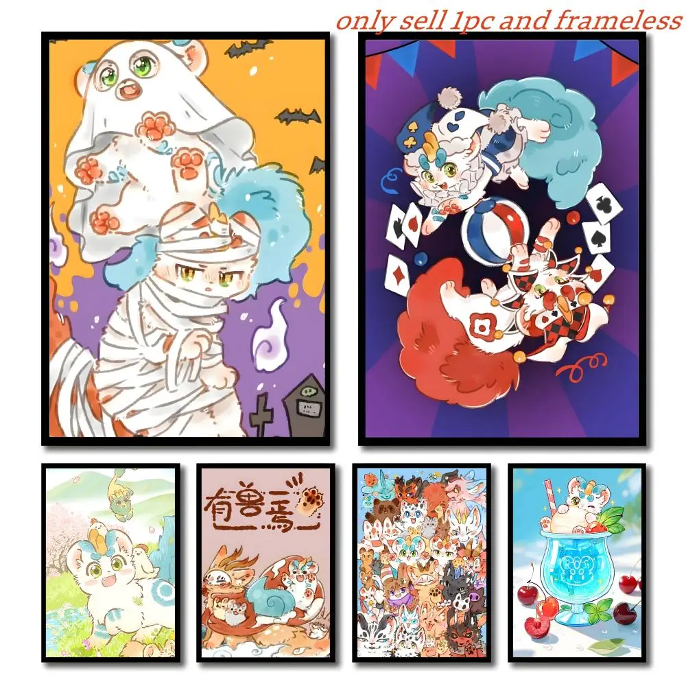 Cartoon Comic F-Fabulous Beasts Poster Self-adhesive Living Room Bedroom Party Bar Decor Moisture-proof Fade-resistant HD