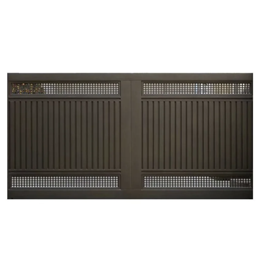Villa Garden Gate Fence Garage Gate Aluminum Art Electric Sliding Door Motor Modern Design Iron Gate
