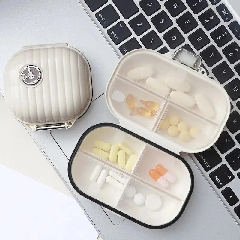 Pill Dispenser Portable Pill Dispenser Seven Days a Week Vitamin Portable Box Sealed Storage Box Portable Mini